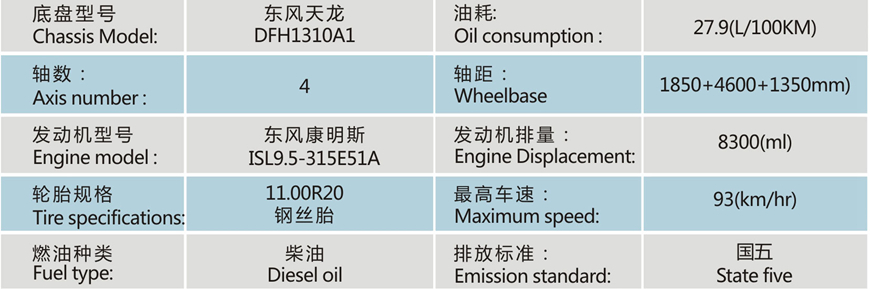 东风天龙HCQ5311ZSLDL5散装饲料运输车底盘参数